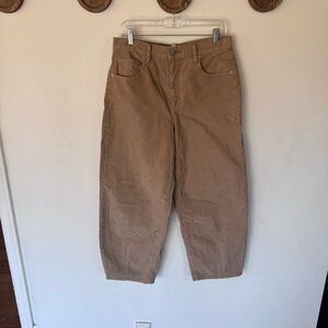 Universal Thread Tan Corduroy Barrel Pants size 10